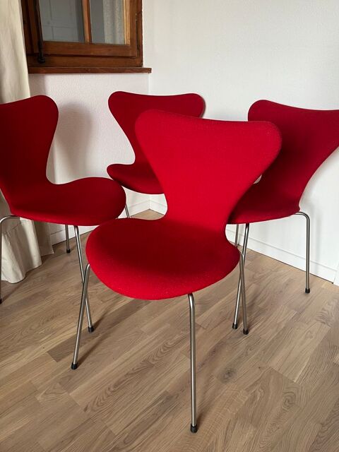 4 Chaises Arne Jacobsen / Fritz Hansen 900 Vallorcine (74)