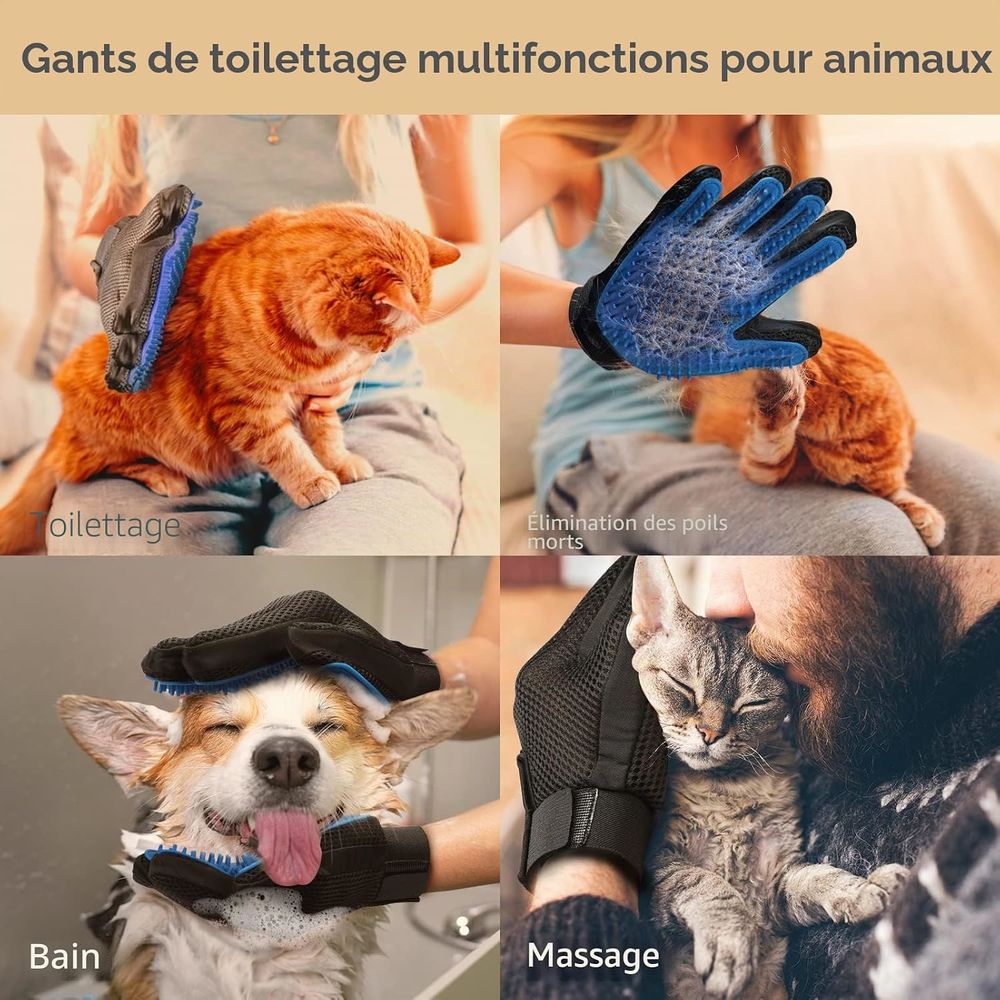 Gant de Toilettage pour Animaux de Compagnie - Neuf Jeux / jouets