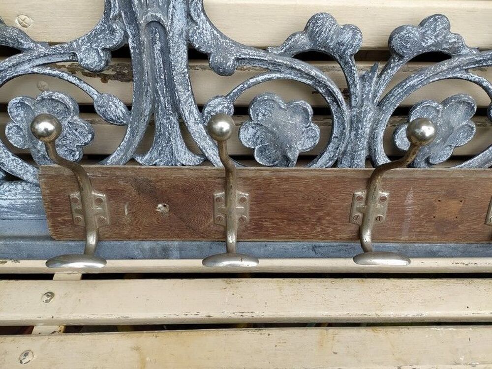 Grand Porte Manteau Bois 7 Pat&egrave;res M&eacute;tal 
Meubles