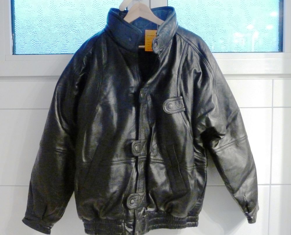 Blouson Homme Hiver cuir d'agneau NEUF Vêtements