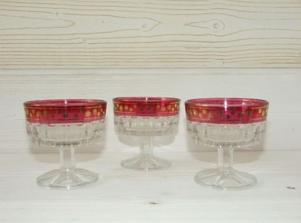 Lot 3 coupes vintage des ann&eacute;es 50 - BON ETAT Décoration