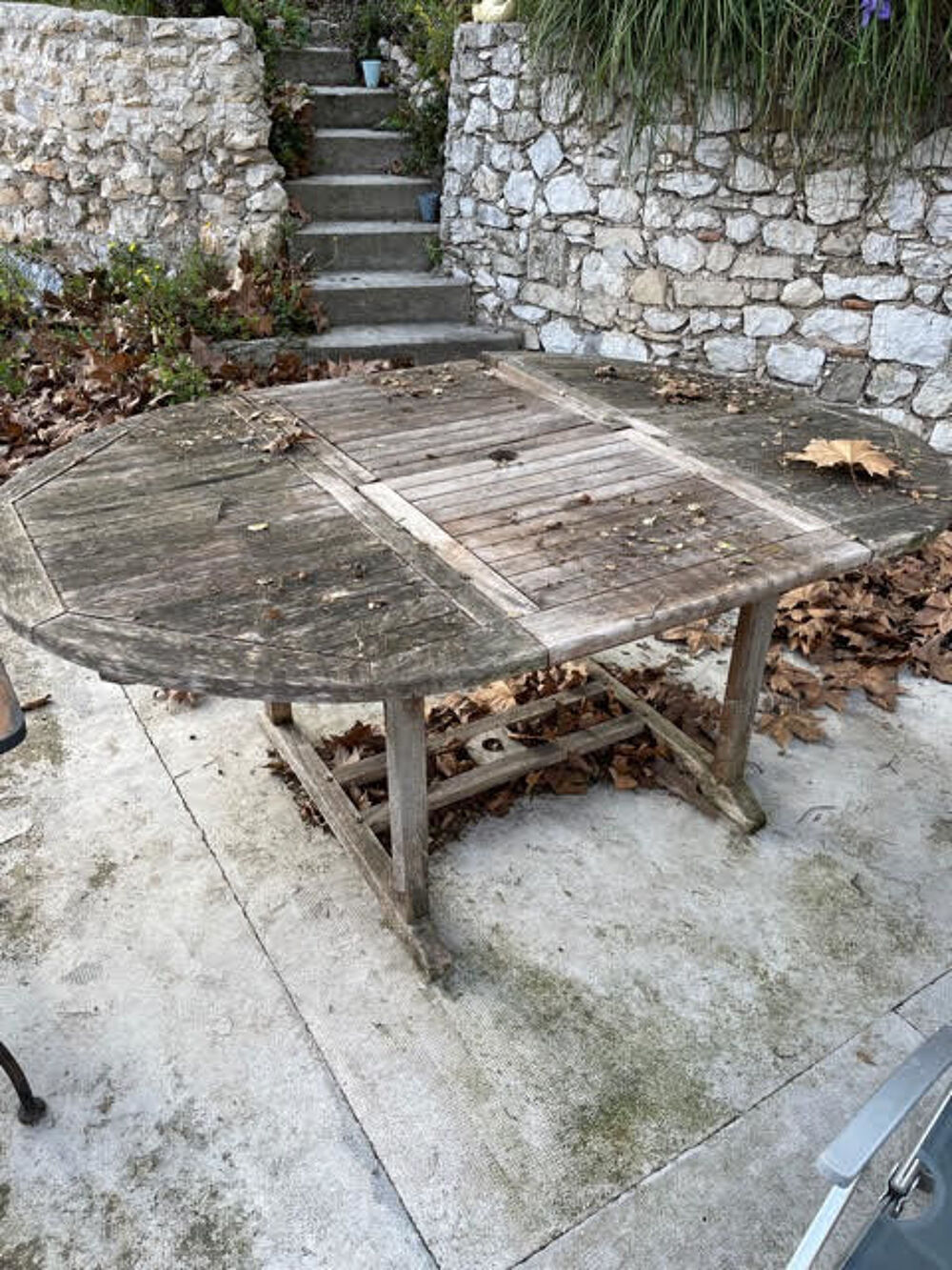 Table + 4 chaises fer &agrave; repeindre Jardin