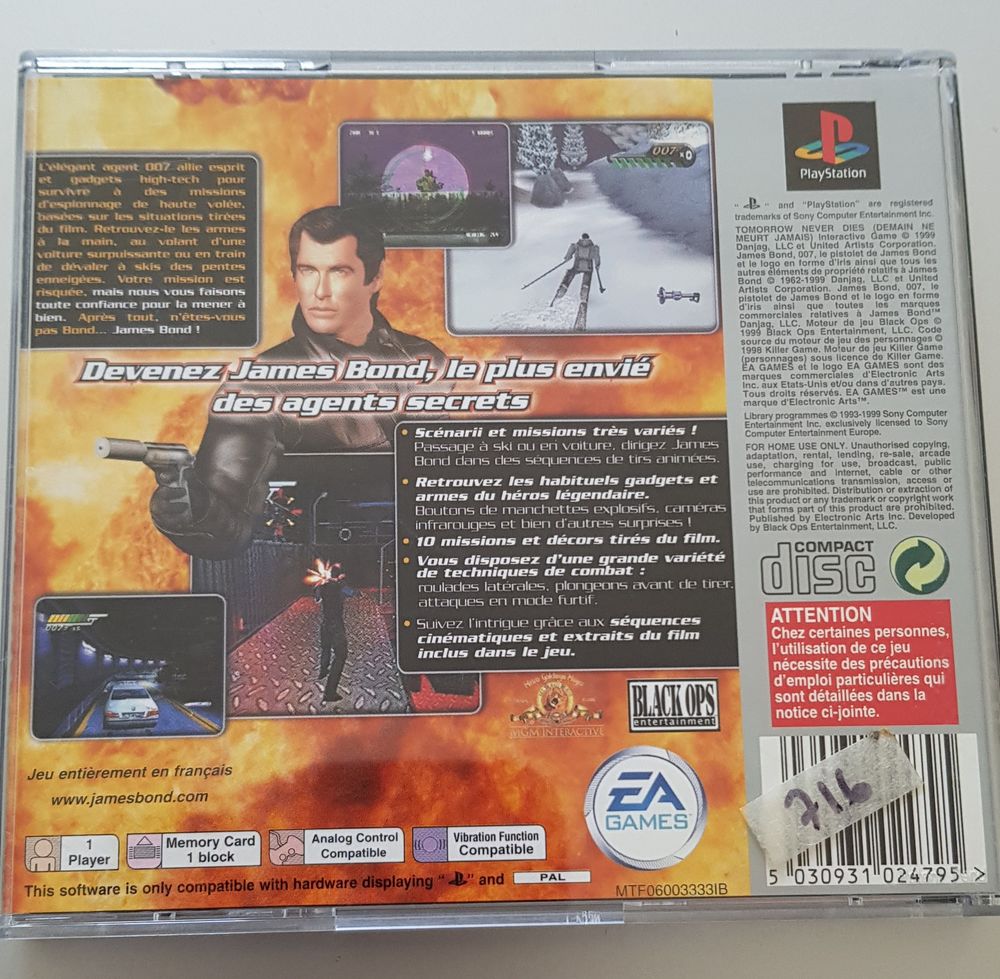 Jeu Play Station James Bond 007 Consoles et jeux vidéos