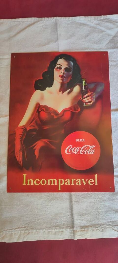 Plaque publicitaire beba coca cola incomparavel 22 Avermes (03)