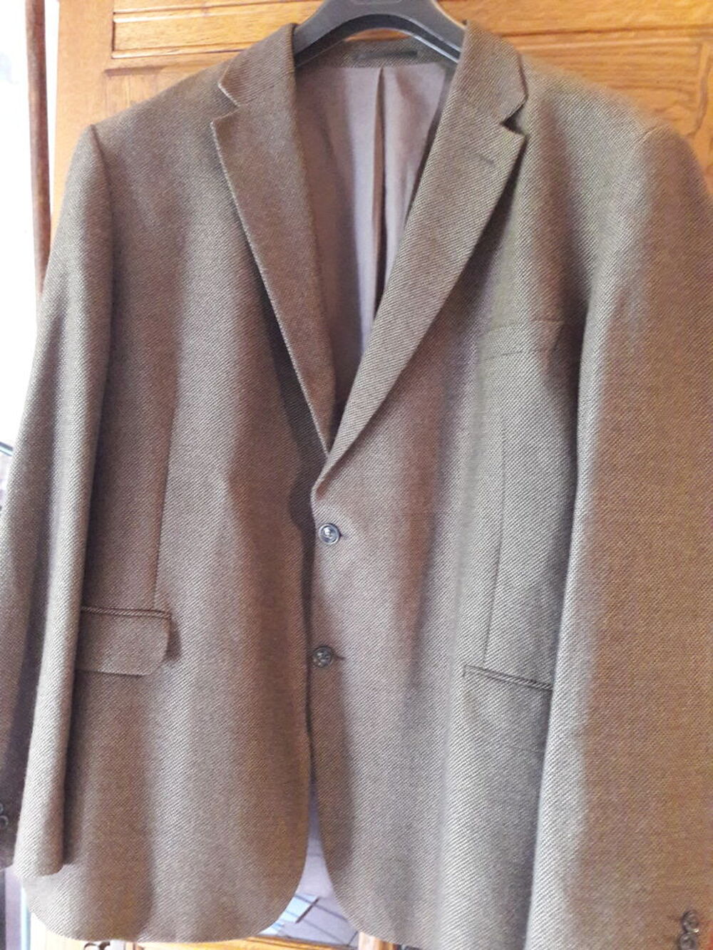 Veste chin&eacute;e marron gris Taille 5/6 XL Vêtements