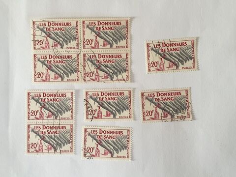 Timbre france Honneur aux donneurs de sang 1959 lot 0.60 eur 0 Marseille 9 (13)