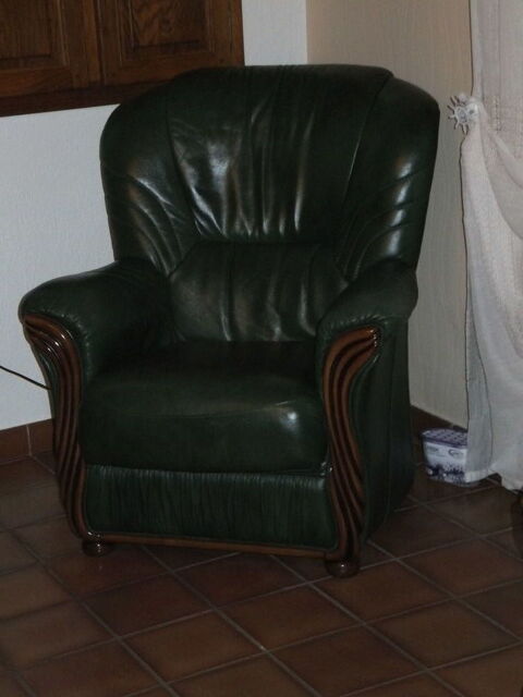 salon en cuir complet vert 380 Saint-Martin-de-Bonfoss (50)
