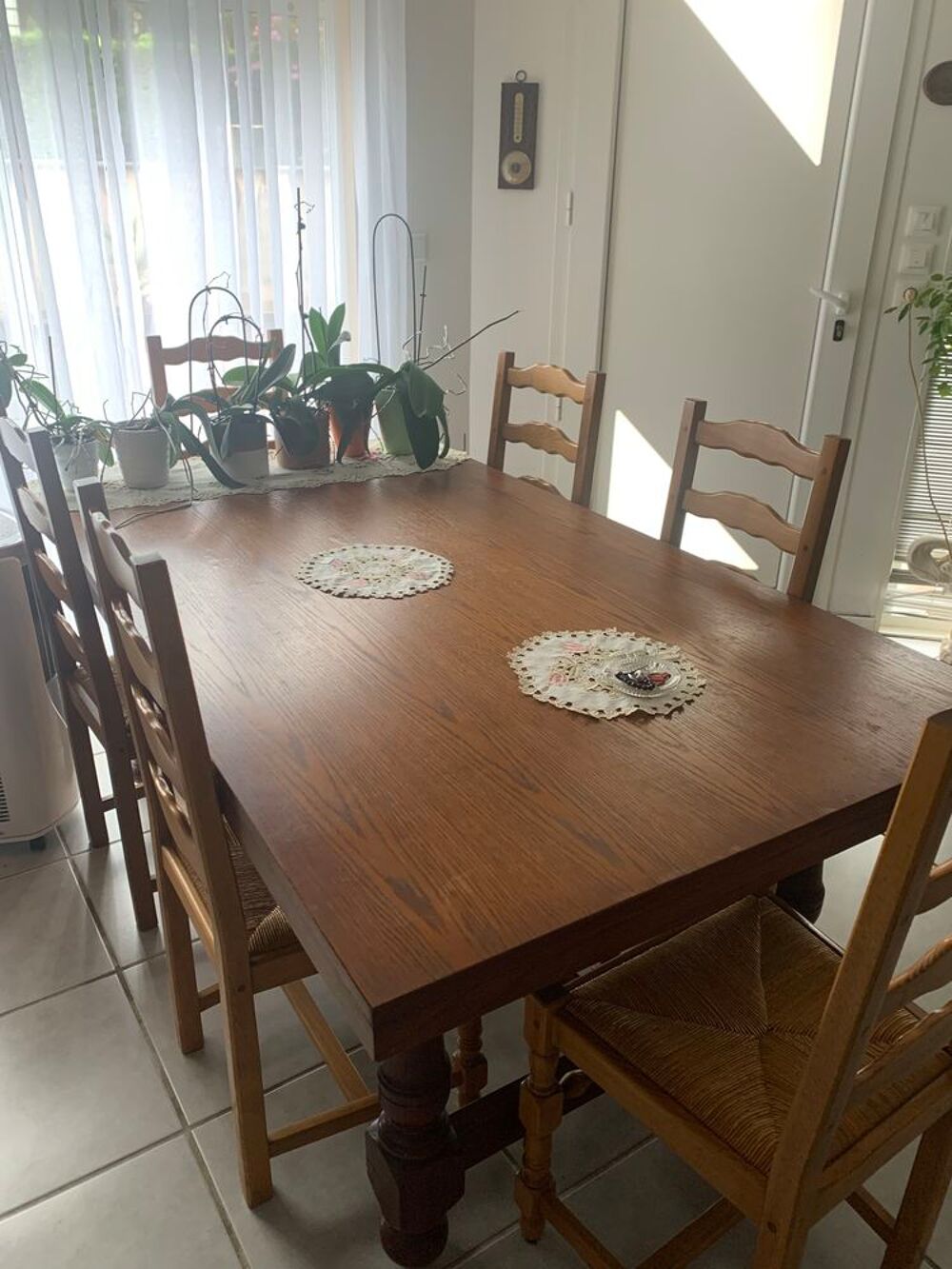 table salle &agrave; manger transformable en billard et 6 chaises Meubles