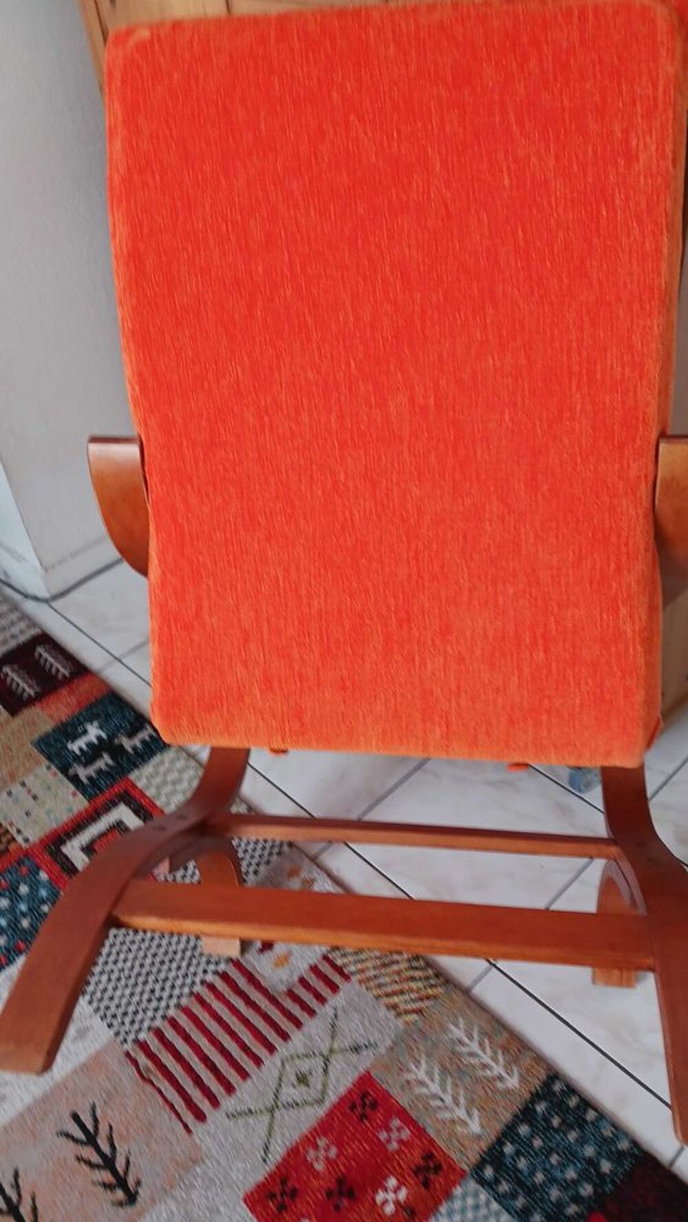 2 fauteuils beige/orange Meubles