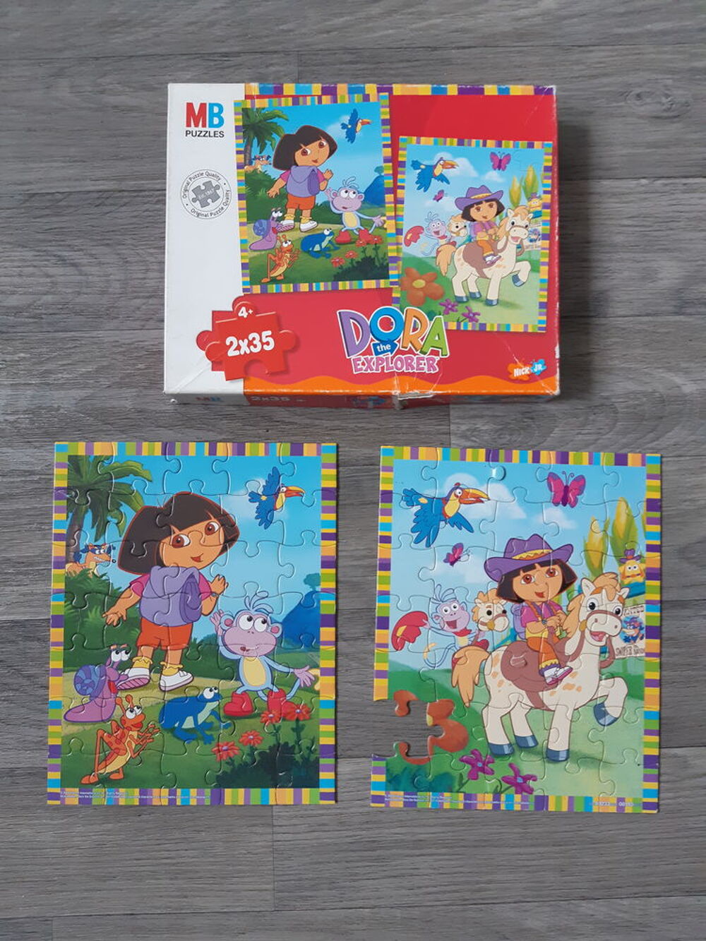 2 puzzles Dora l'exploratrice 2x35 pi&egrave;ces Jeux / jouets