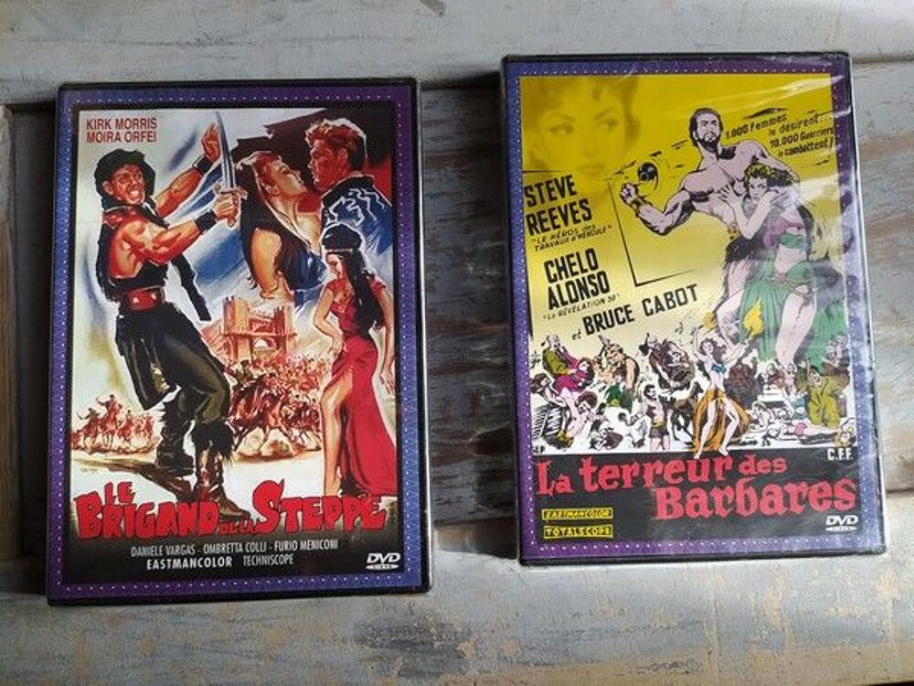 2 DVD Vieux Films Brigand de la Steppes Terreur des Barbares DVD et blu-ray