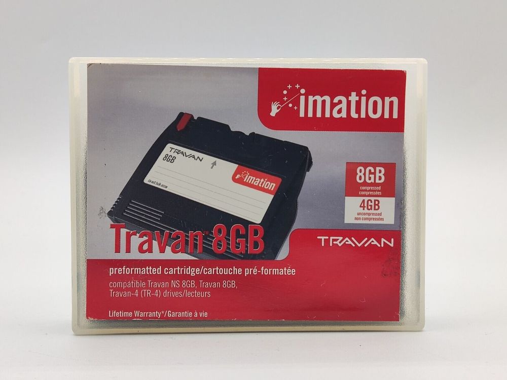 2 x Imation Travan 8 GB, 8 GB/4 GB Cartridge Audio et hifi