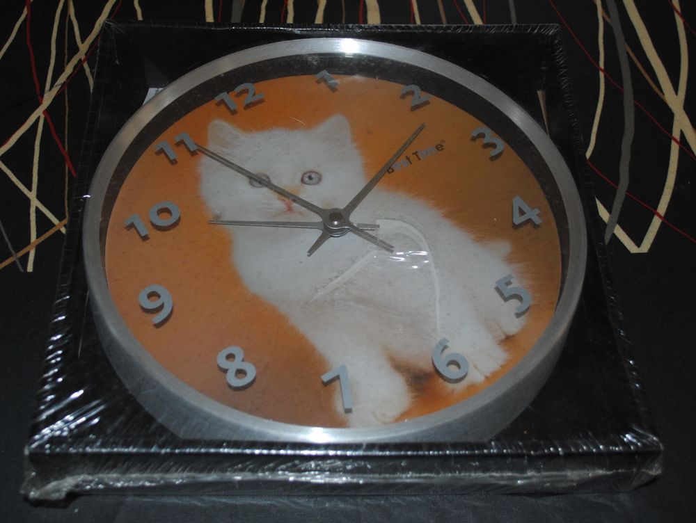 HORLOGE DECORATIVE CHAT ? BEST TIME Décoration