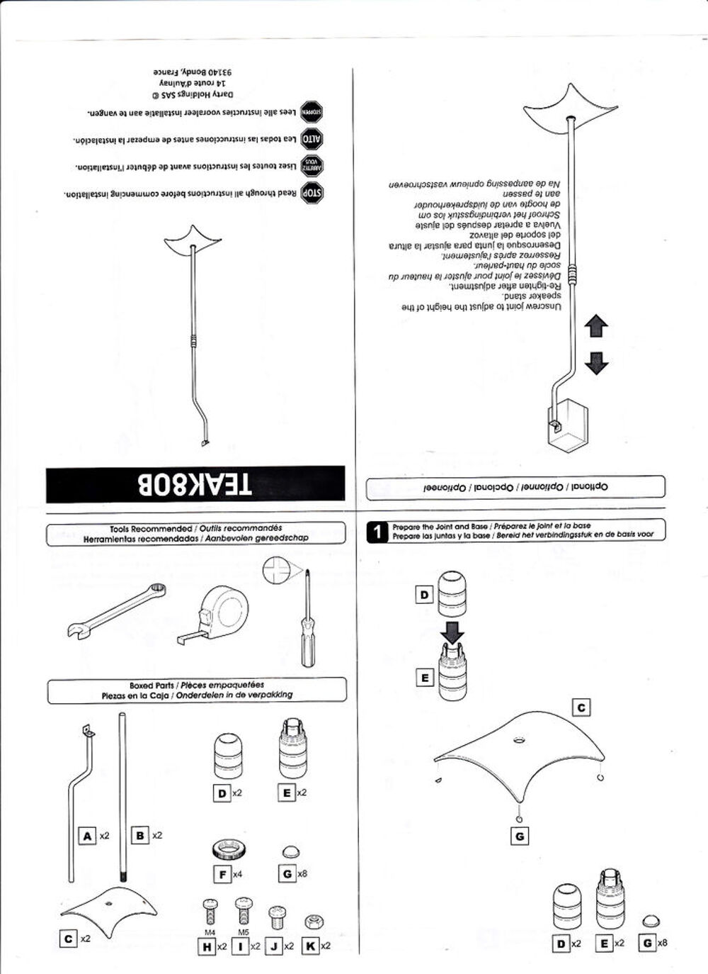 Supports d'enceintes Audio et hifi