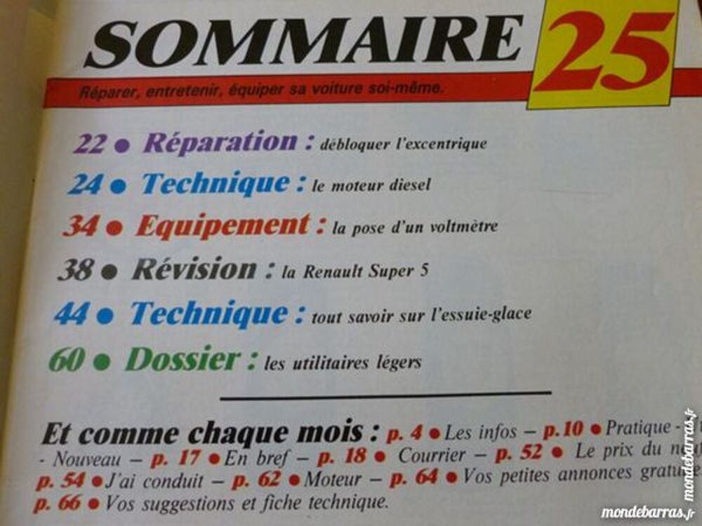 Pratique de l'automobile d&eacute;c 1985, janv 1986 Livres et BD