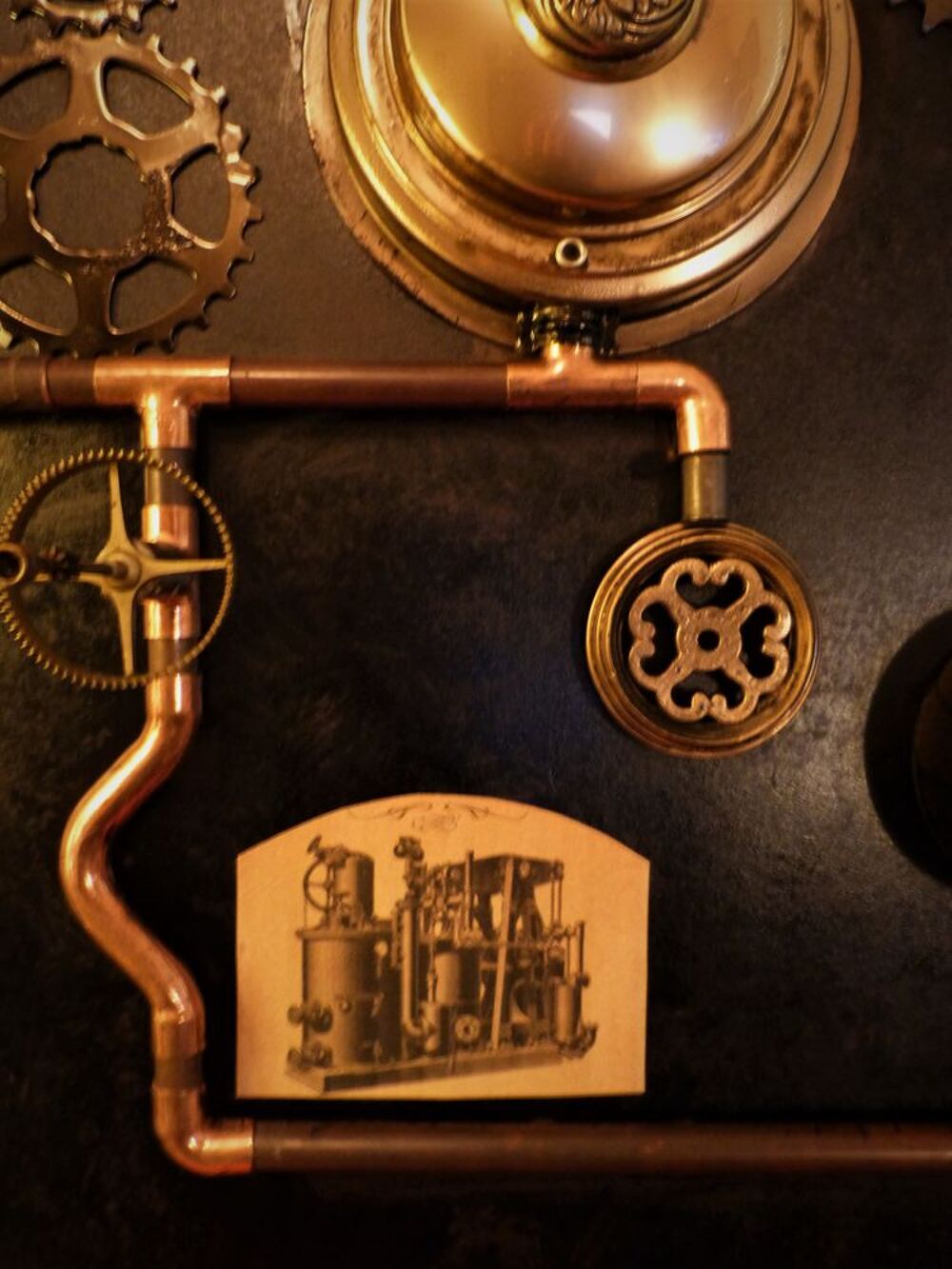 Imposant Tableau "INDUS FACTORY XIX" Steampunk Décoration