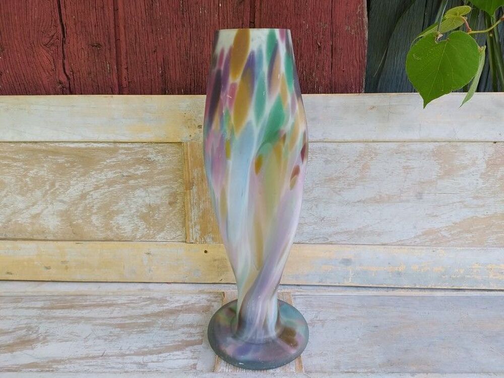 Vase P&acirc;te Verre Multicolore Tr&eacute;sor du Galion Mod&egrave;le Tzigan 