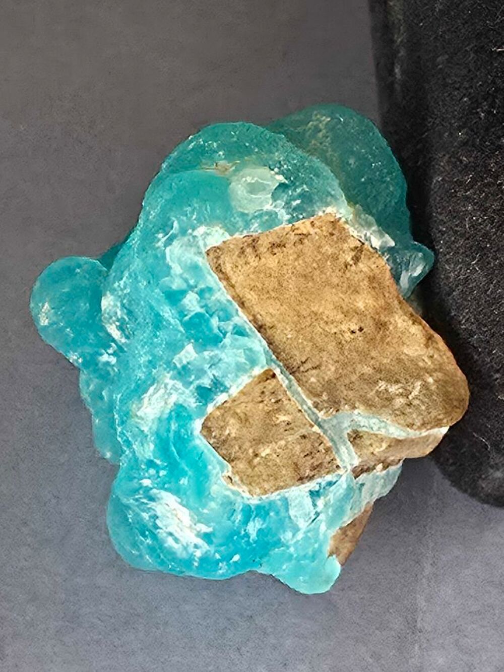H&eacute;mimorphite Bleue Cristallis&eacute;e Katanga RDC-Min&eacute;ral Brut Collection 10g 