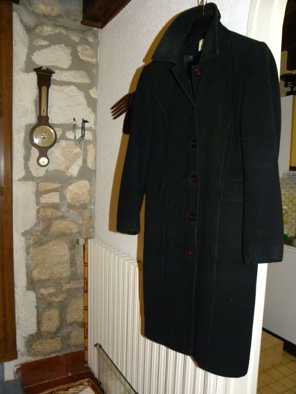 manteau long femme noir Vêtements