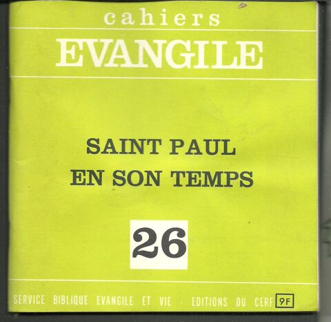CAHIERS EVANGILE Saint Paul en son temps n� 26 - nov 1978 6 Montauban (82)