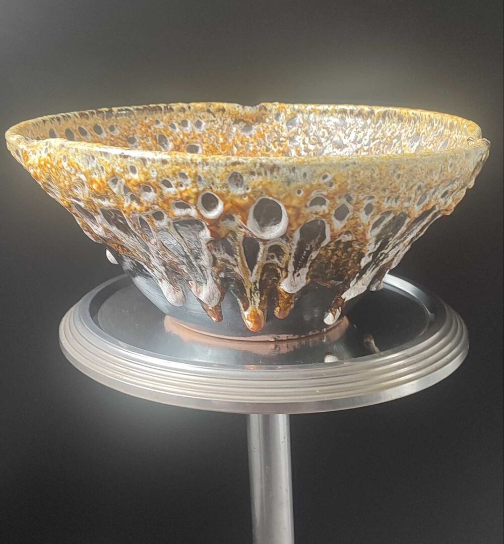 Grande Coupe "Fat Lava" Volcanique Pi&egrave;ce de Caract&egrave;re (1960/70) 