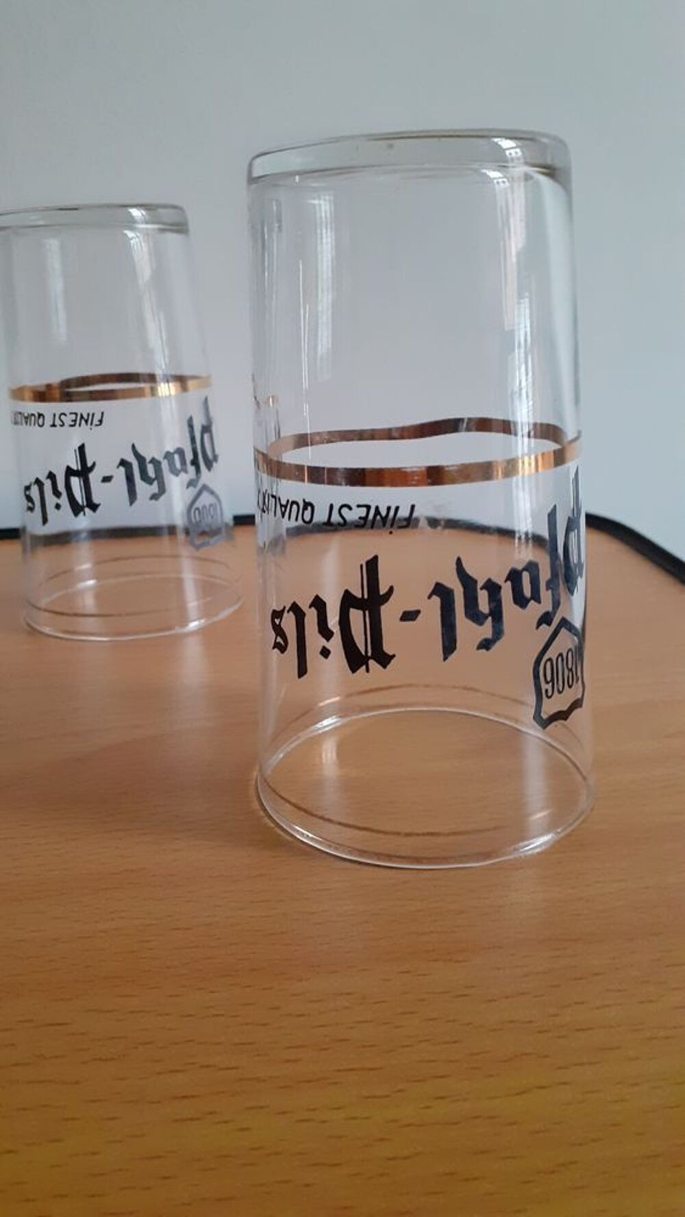 Lot de 6 verres &agrave; bi&egrave;re bistro anciens Décoration