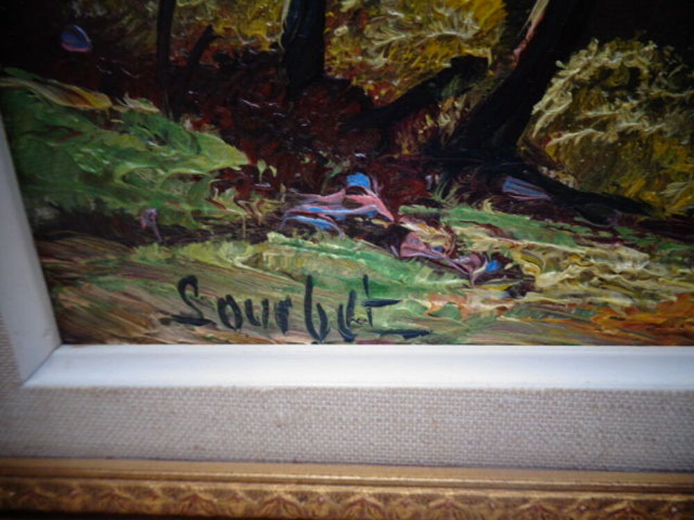 Sign&eacute; Sourbet - Tableau Paysage -- Huile sur toile Décoration