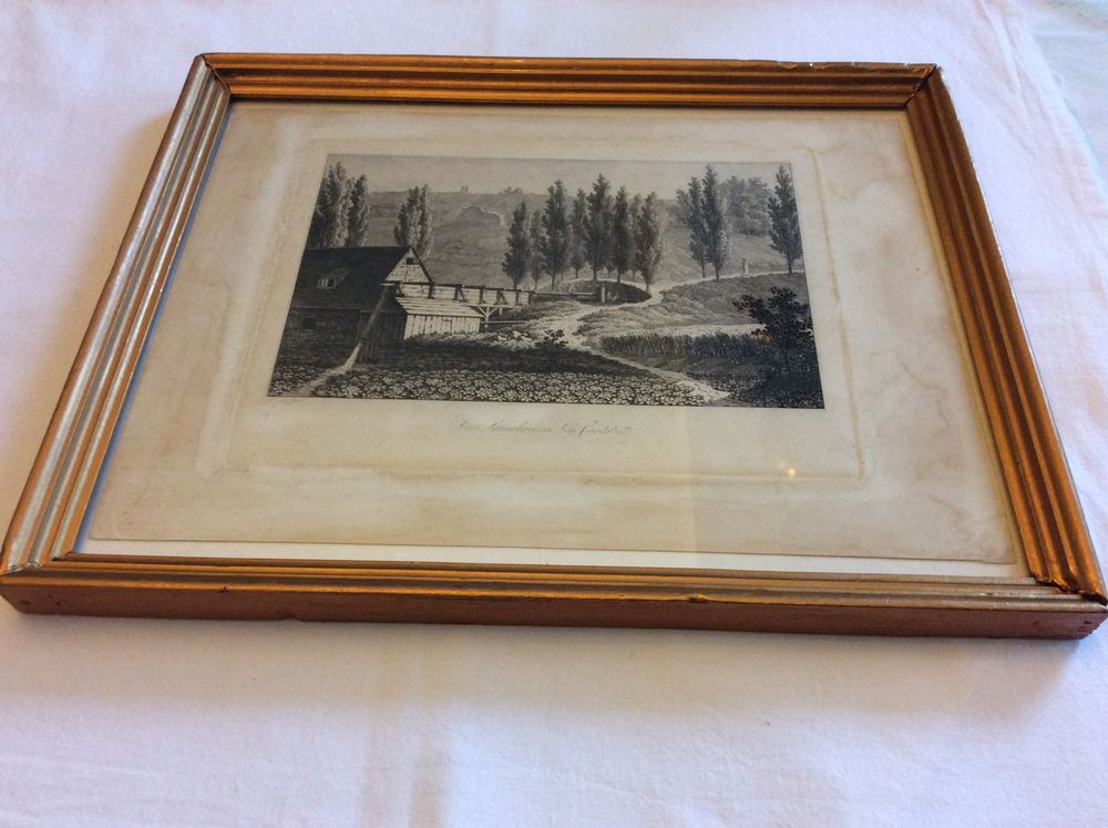 Gravure ancienne Seyffer "&nbsp;Der Sauerbrunen bey Candstatt&nbsp;" Décoration