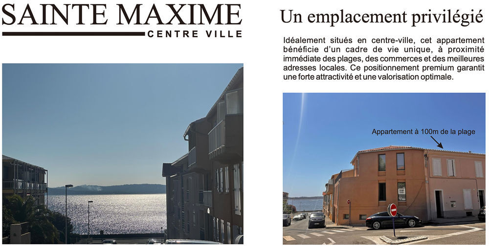 Vente Appartement Appartement 83m2, situé en centre-ville, à 100m de la plage Sainte-maxime