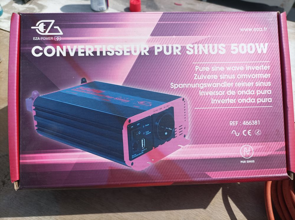 convertisseur pour camping car sinus 500 watts 
et rallonge Bricolage