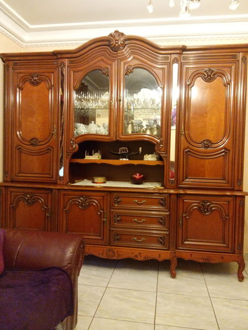 LIVING + BAHU MERISIER AVEC MIROIR SUR BAHU Meubles