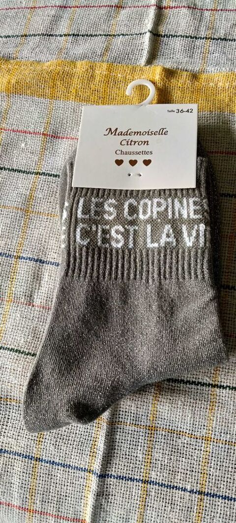 chaussette pailletée avec message 3 Hersin-Coupigny (62)