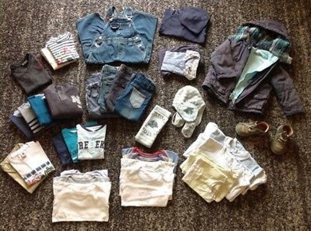 Lot V&ecirc;tements avec Manteau doubl&eacute; - Gar&ccedil;on 23/24 Mois Vtements enfants