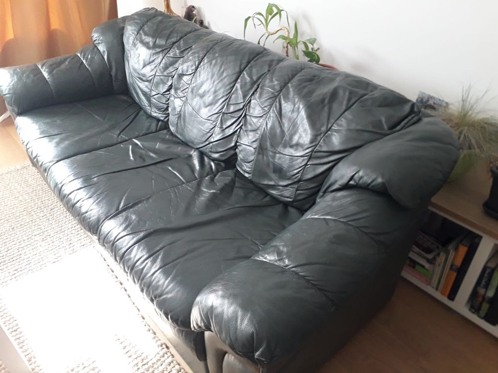 Canap&eacute; cuir 3 places hyper confortable Meubles