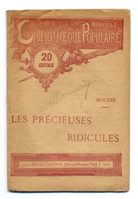 Moli�re : Les pr�cieuses ridicules - Gautier Paris 15 Argenteuil (95)