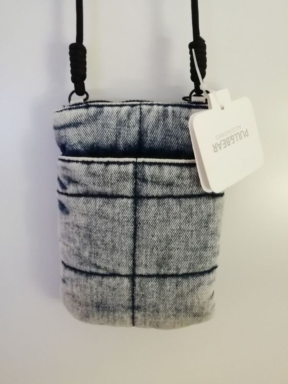 Mini sac &agrave; bandouli&egrave;re jeans Pull Maroquinerie