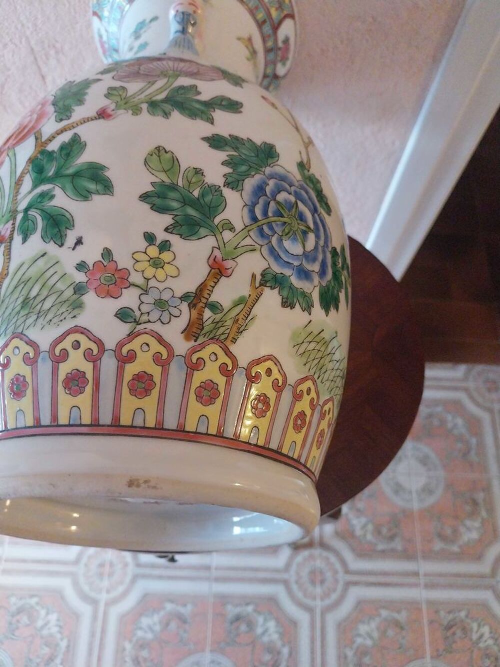 Grand vase chinois en ceramique Décoration