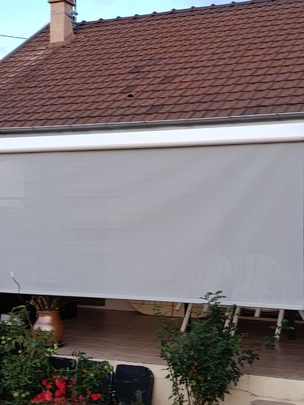 STORE BANNE COFFRE MOTORIS&Eacute; L5560X3000mm NEUF + LAMBREQUIN Jardin