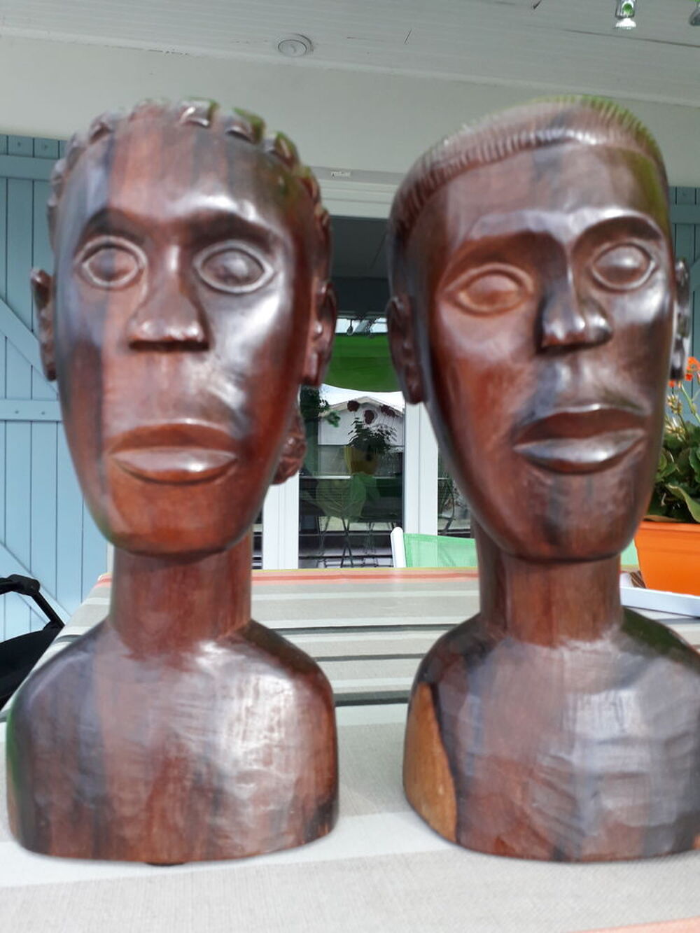 Bustes d'un couple d'Africain Décoration