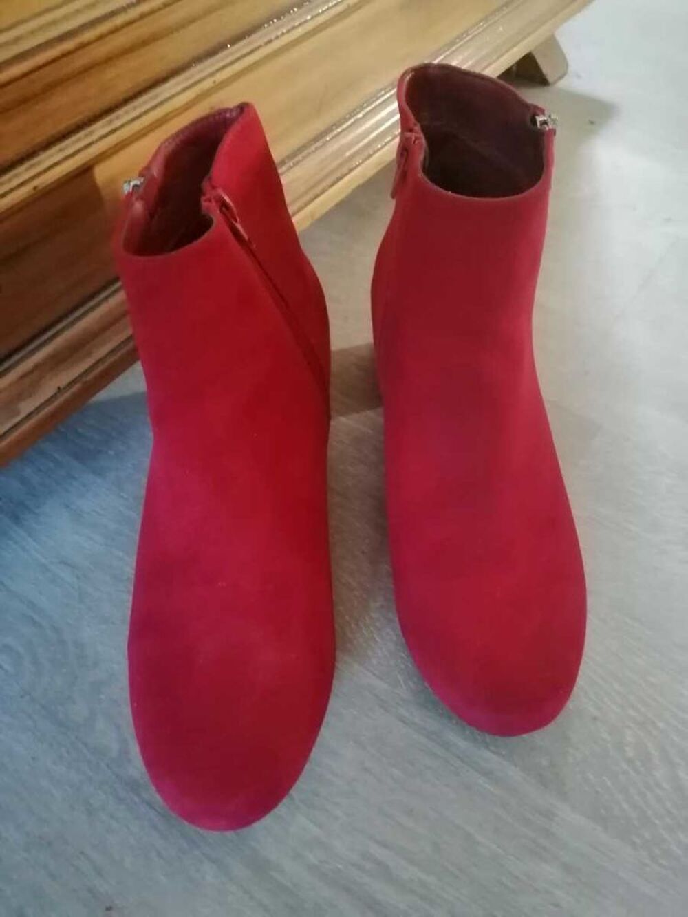 Bottine rouge gemo shop