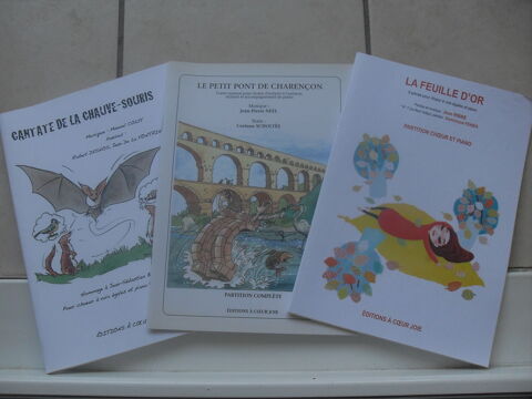 Trois recueils de partitions  A coeur joie  25 Saint-Germain-au-Mont-d'Or (69)