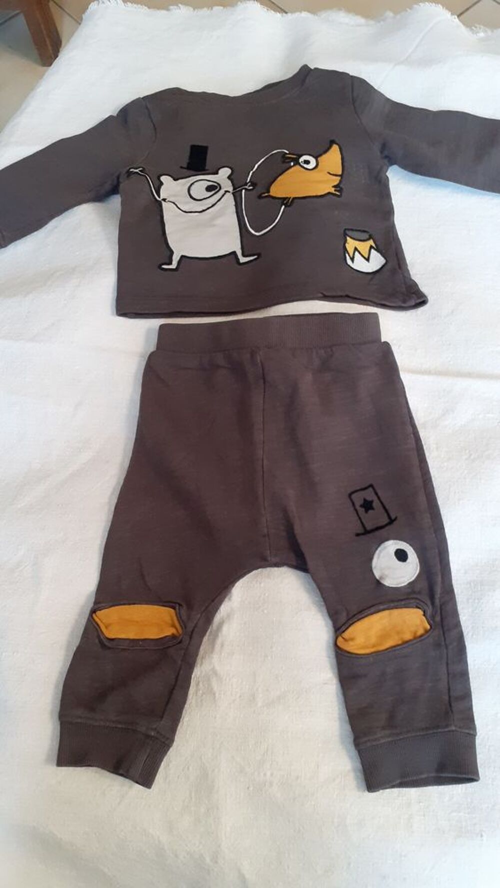 Ensemble tee-shirt+ pantalon gar&ccedil;on 9 mois Vêtements enfants