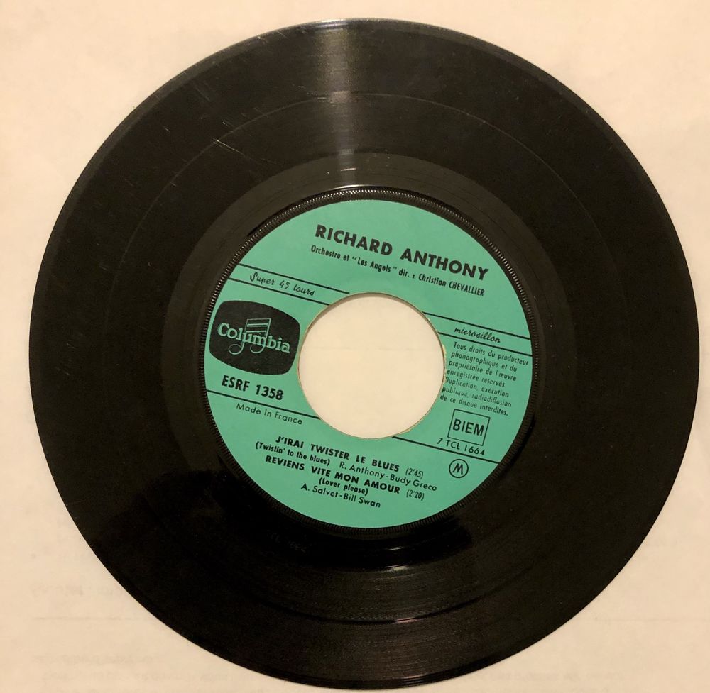Vinyle Richard Anthony CD et vinyles