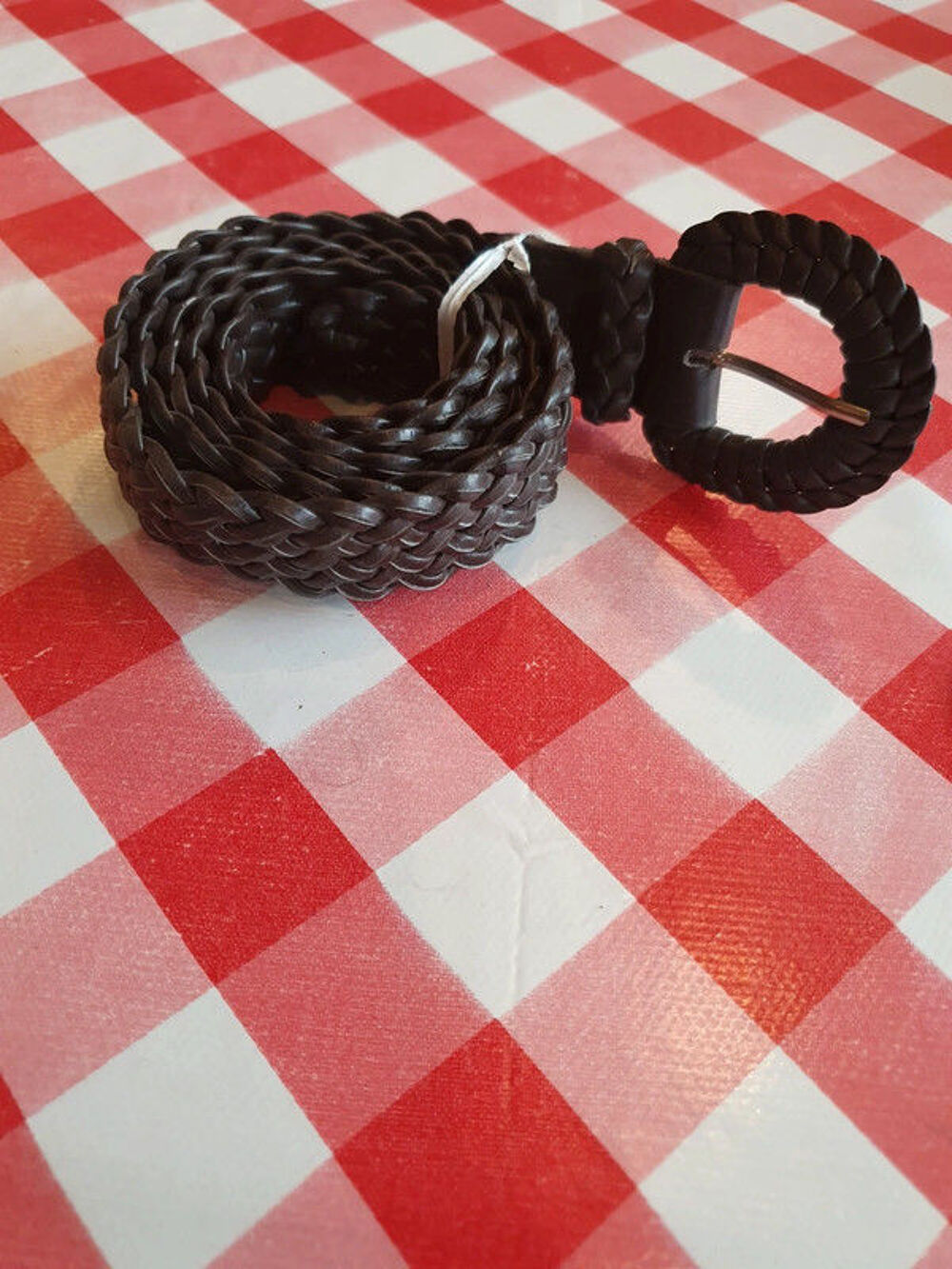 Ceinture tress&eacute;e marron Bijoux et montres