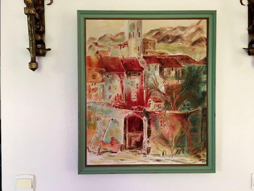 Tableau : Peinture &agrave; l'huile sur toile authentique ; 70x50cm Décoration
