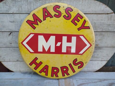 Plaque Tle Publicitaire Tracteurs Massey Harrys 1950 1 Loches (37)