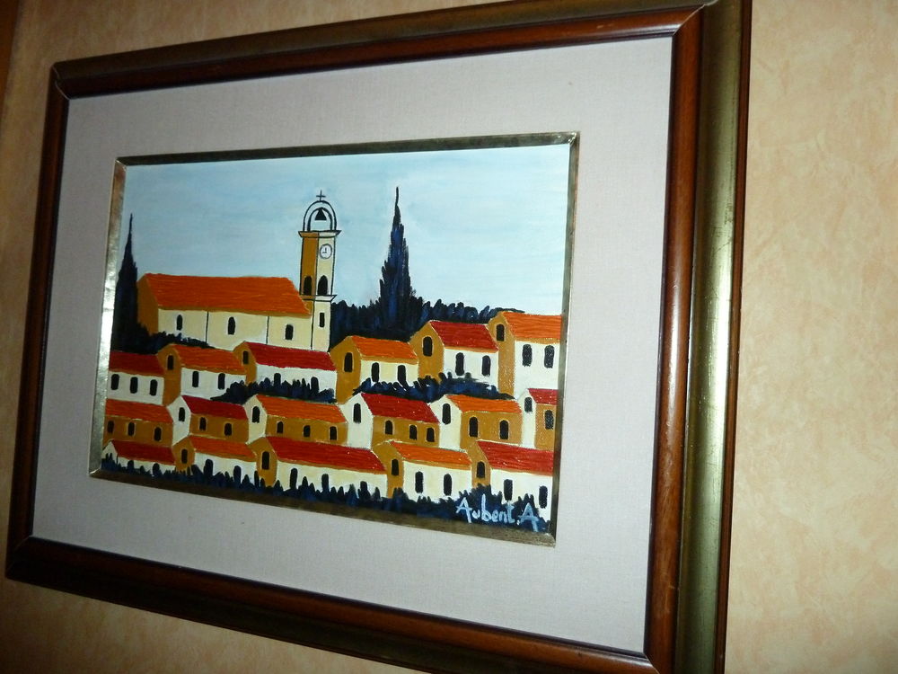TABLEAU HUILE SUR TOILE "ANDRE AUBERT" DU LUBERON Décoration