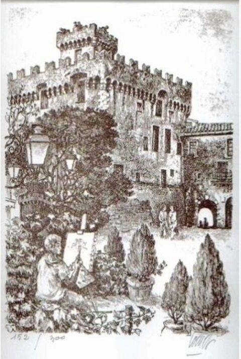 Litho en tirage limit N152/300 signe au crayon 0 Le Roc-Saint-Andr (56)