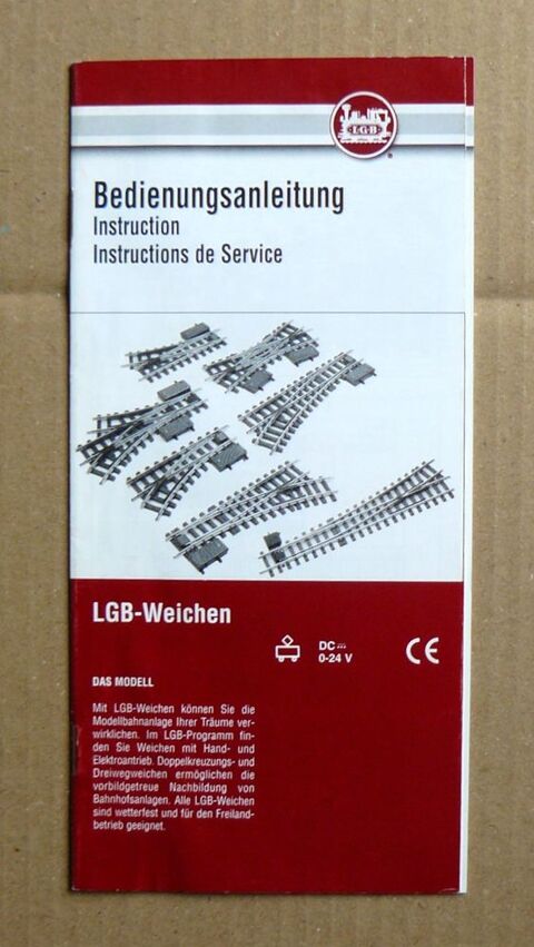 Catalogue LGB-Weichen : Bedienungsanleitung (instructions) 5 Argenteuil (95)