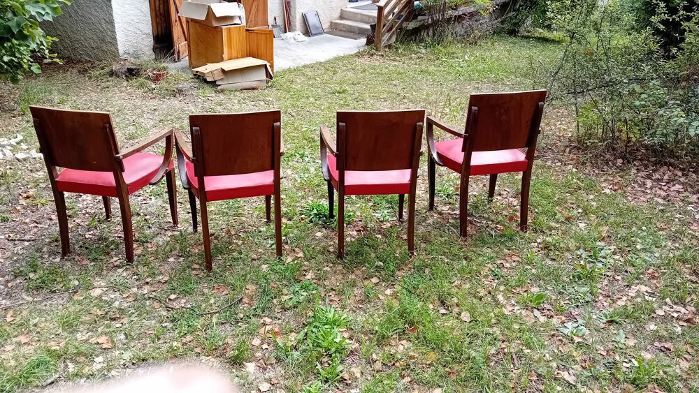4 fauteuils BRIDGE ANNEE 50 SERIE ASSORTIE Meubles